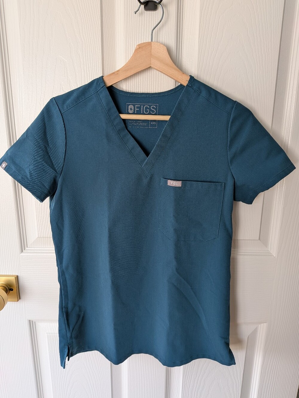 Figs Catarina Scrub Top - Caribbean Blue - Picture 2 of 2